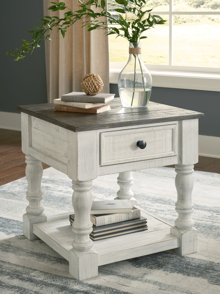 Havalance - Square End Table - White / Gray - Image 8