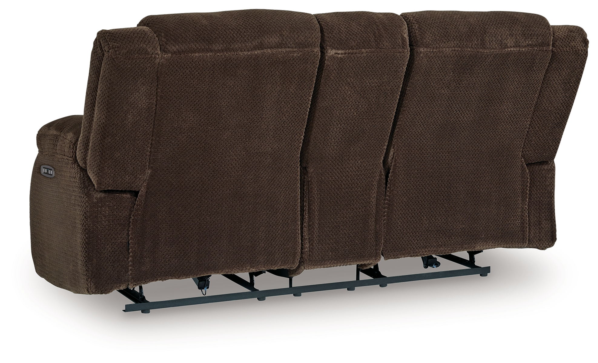 Free Wake - Double Relcining Power Loveseat With Console - Chocolate - Image 7