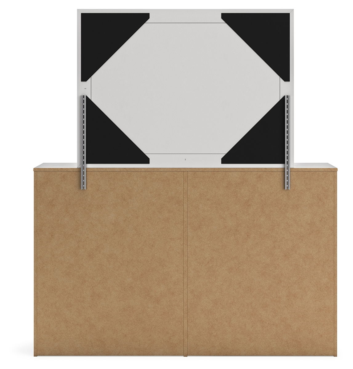 Cayboni - Dresser And Mirror - Whitewash - Image 2