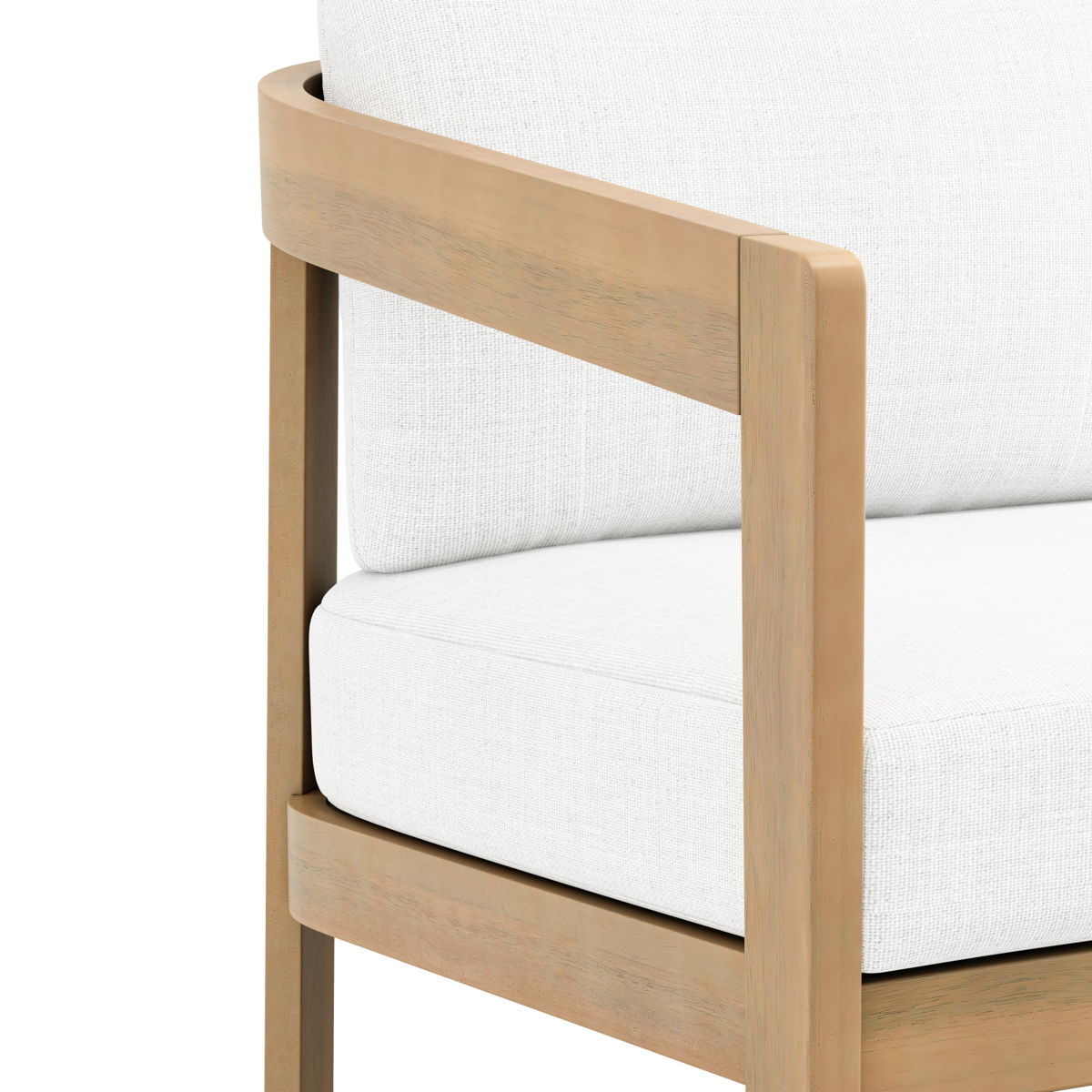 Wesley - Patio Sofa With Cushions - White - Image 7