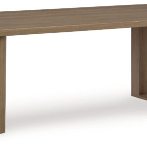 Serene Bay - Rectangular Dining Table With Umbrella Option - Dark Brown