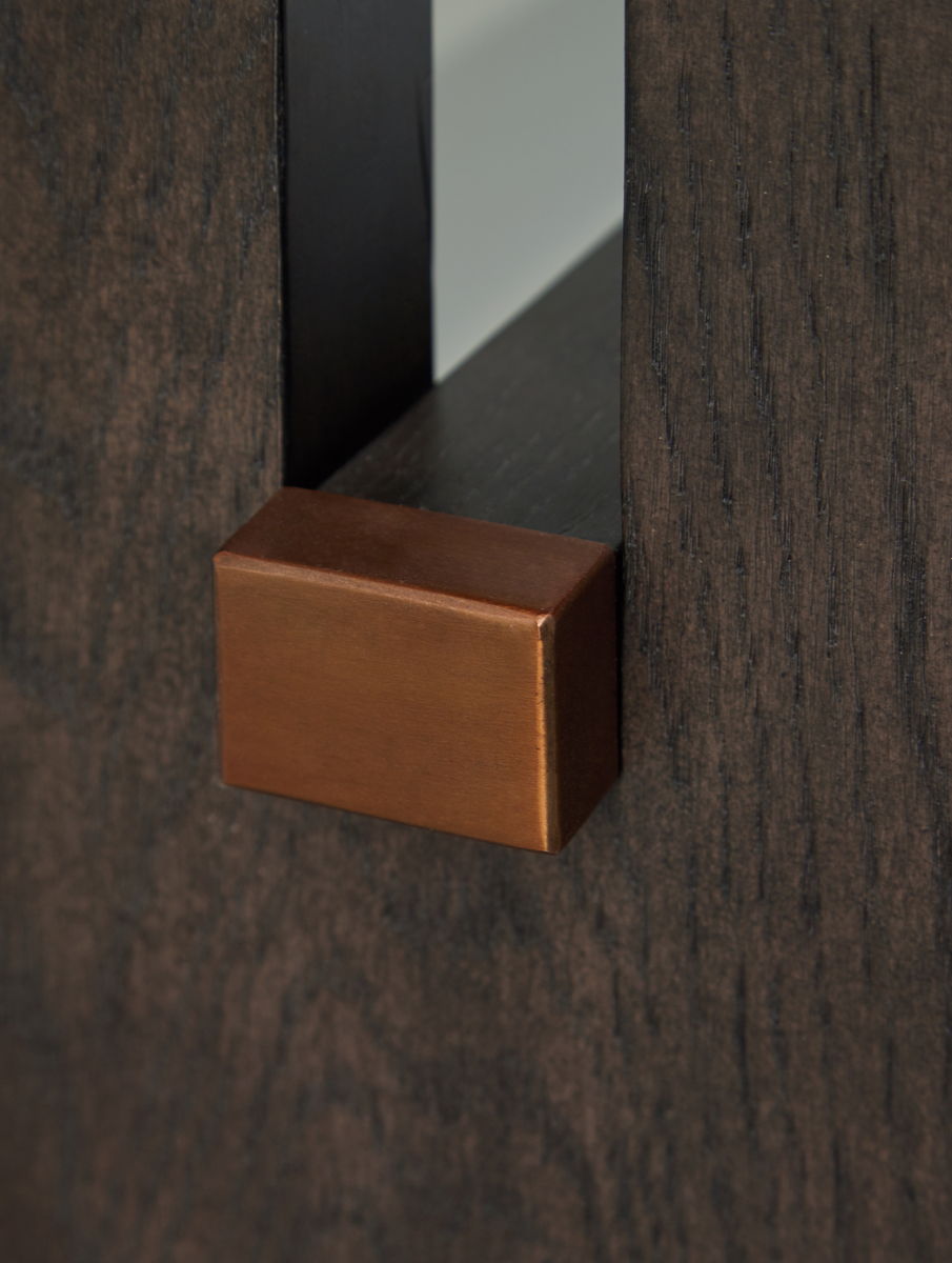 Burkhaus - Sofa Table - White / Dark Brown - Image 6