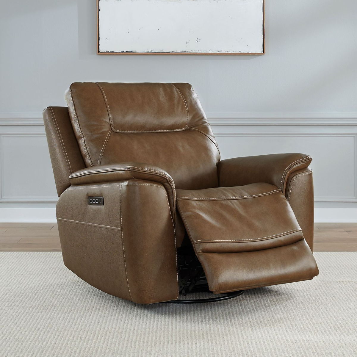 Collins - Swivel Glider Recliner P3 - York Chestnut - Image 4