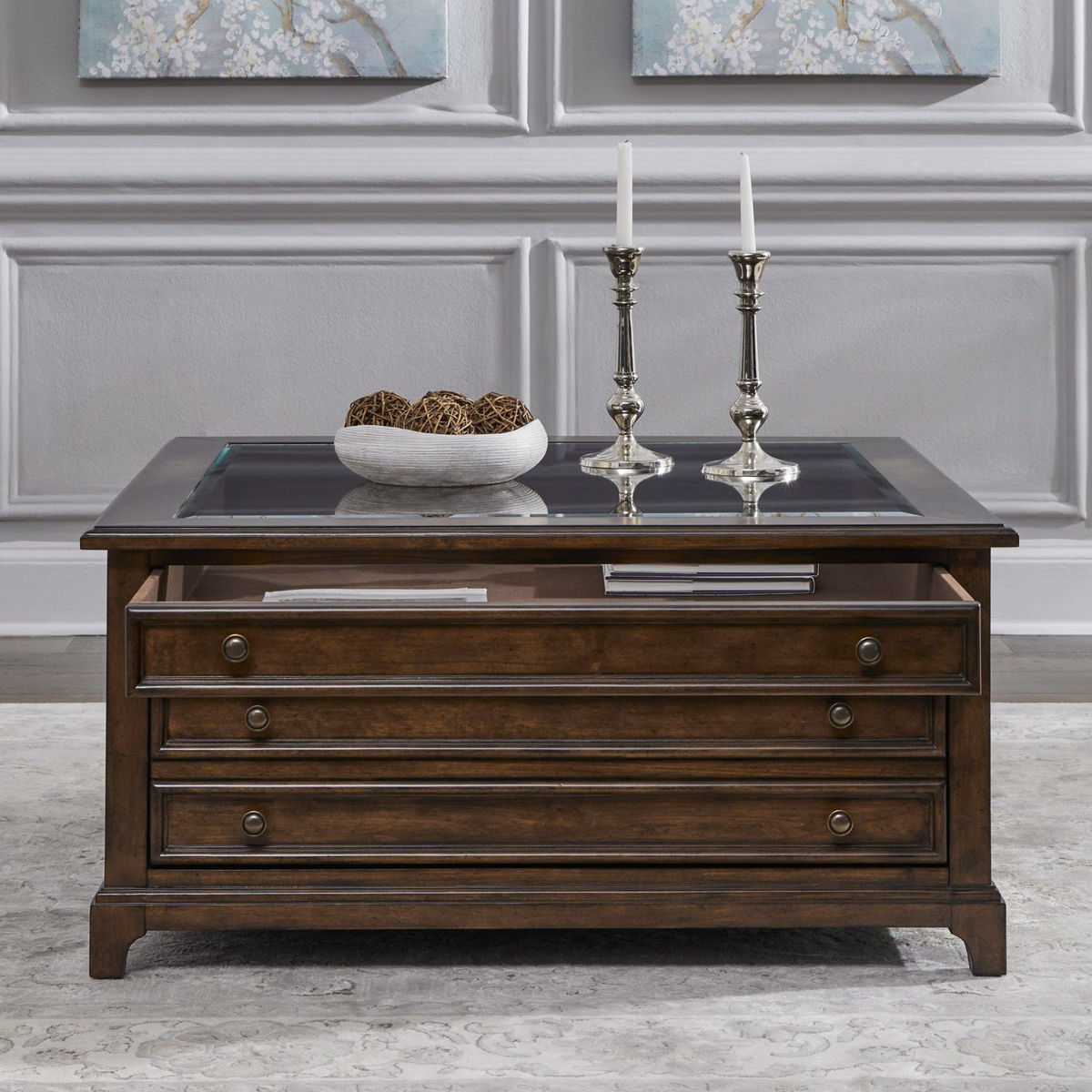 Arden Road - Square Collector Cocktail Table - Satin Cherry - Image 4