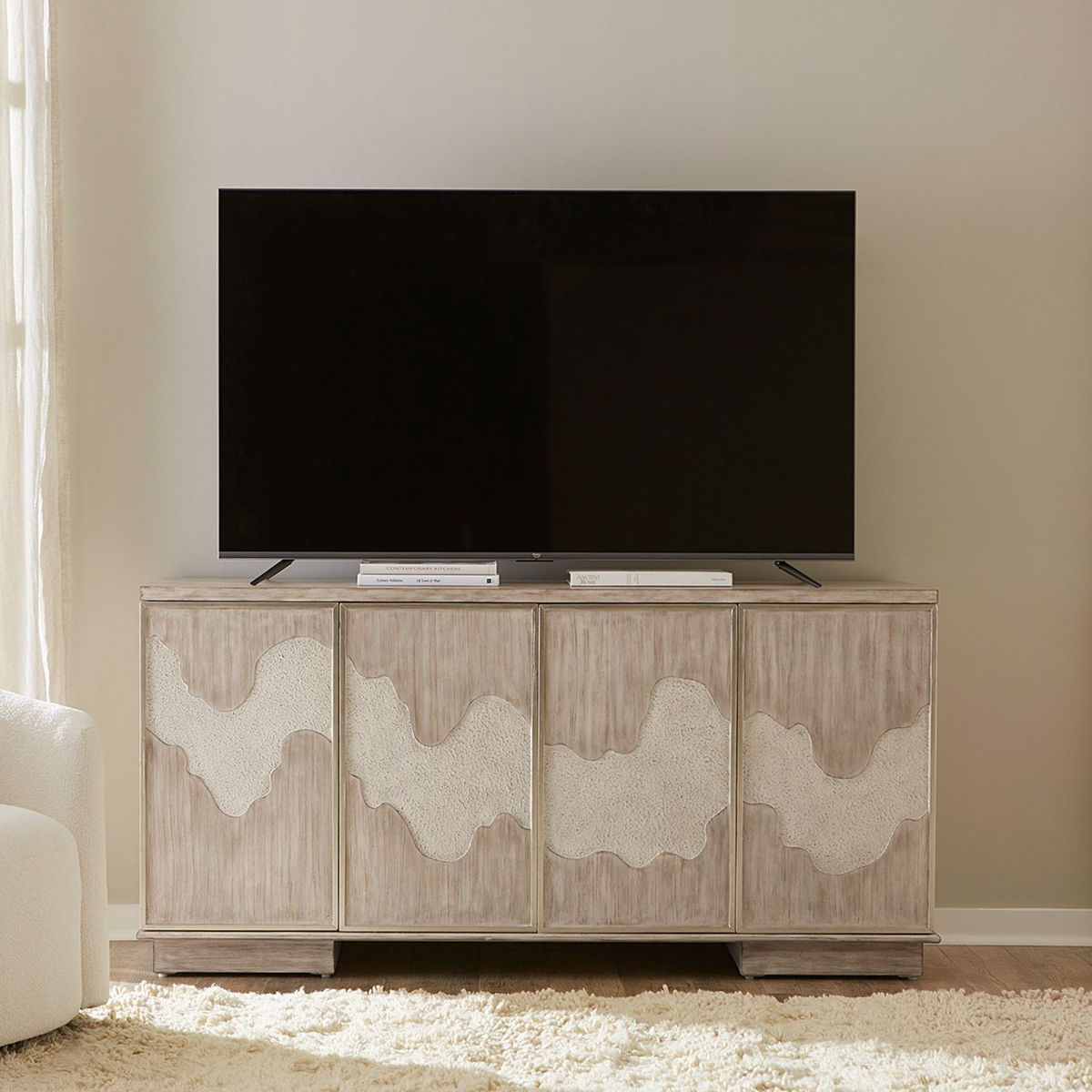 Terrace - 4 Door Accent Cabinet - Gray - Image 4