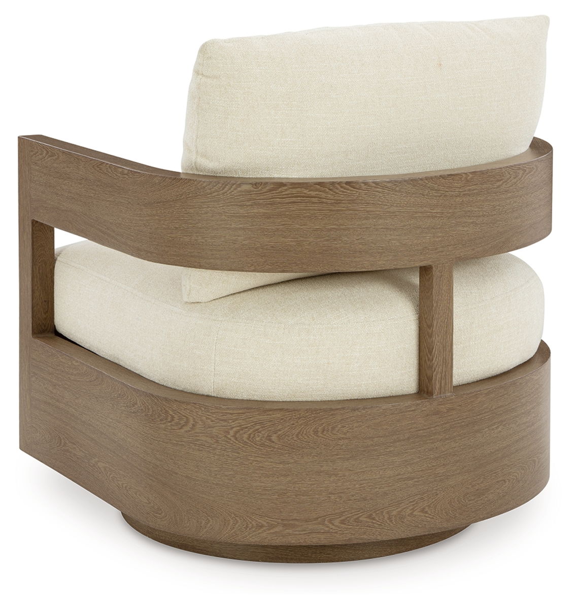 Serene Bay - Swivel Glider Chair With Cushion - Dark Brown / White - Image 5