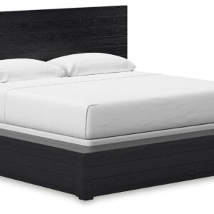 Londer - King Panel Bed - Black