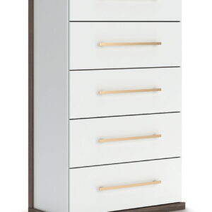 Kendanport - Five Drawer Chest - Brown / White