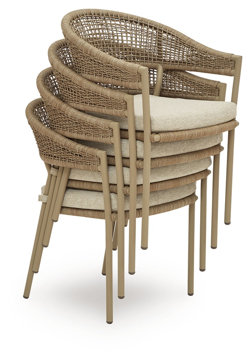 Orchard Beach - Arm Chair With Cushion (Set of 4) - Beige - Image 7