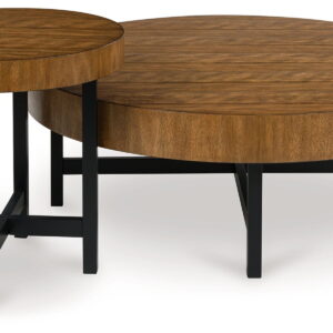 Steenlage - Occasional Table Set (Set of 2) - Brown / Black
