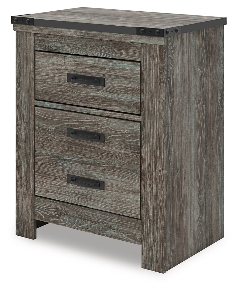 Frandern - Two Drawer Night Stand - Gray - Image 4