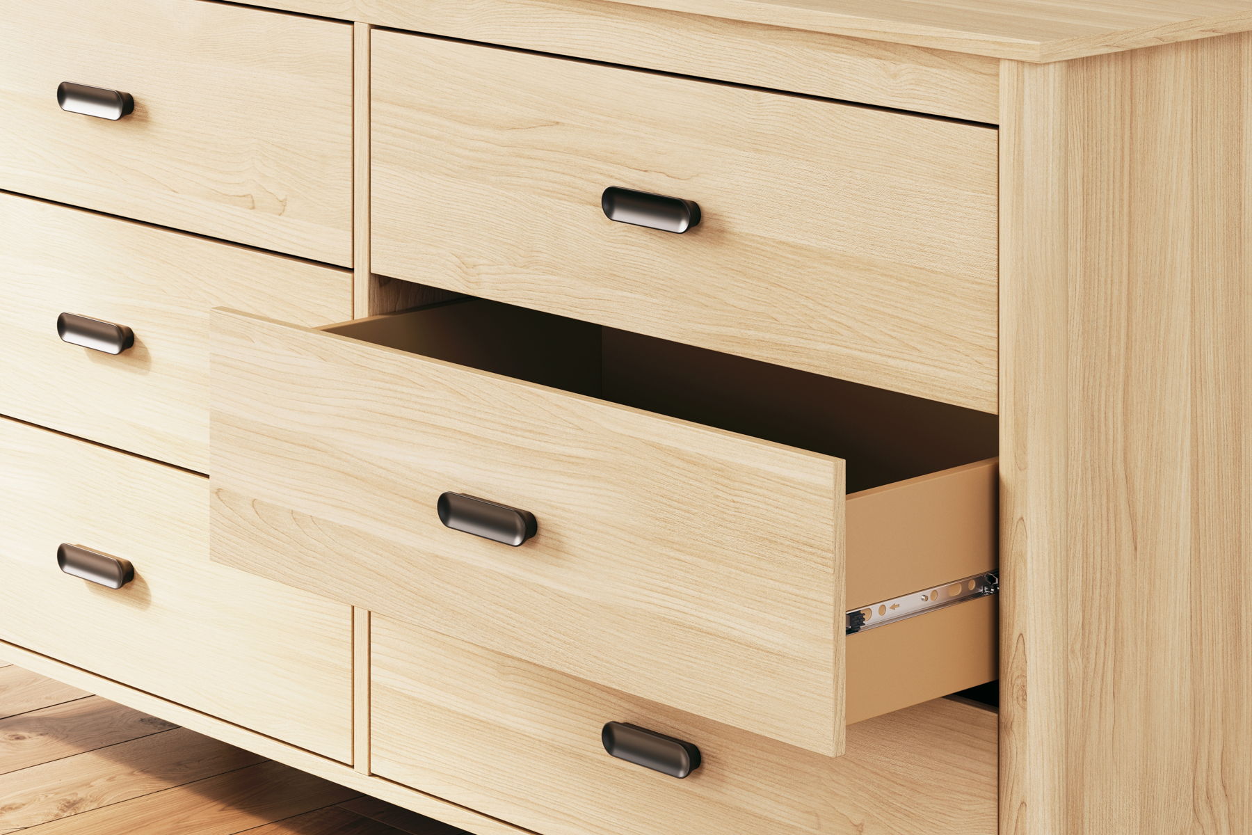 Cabinella - Six Drawer Dresser - Tan - Image 2