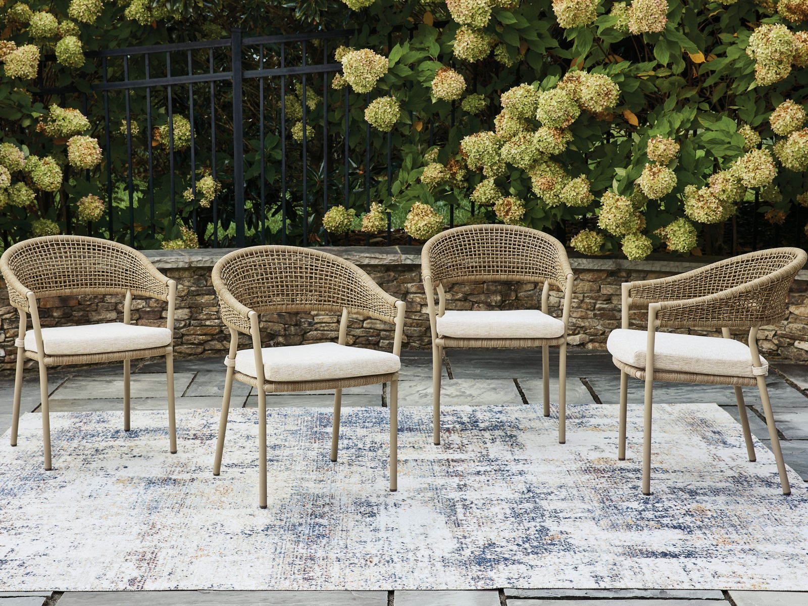 Orchard Beach - Arm Chair With Cushion (Set of 4) - Beige - Image 2