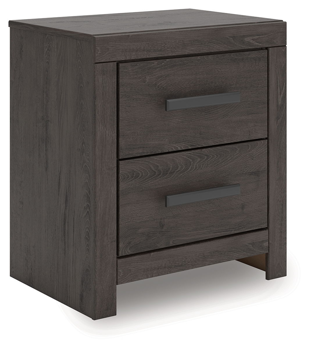 Prendonea - Two Drawer Night Stand - Charcoal