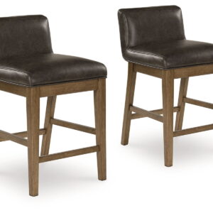 Cabalynn - Upholstered Barstool (Set of 2) - Two-tone Brown