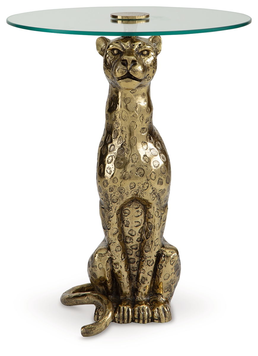 Vallain - Accent Table - Antique Gold Finish - Image 2