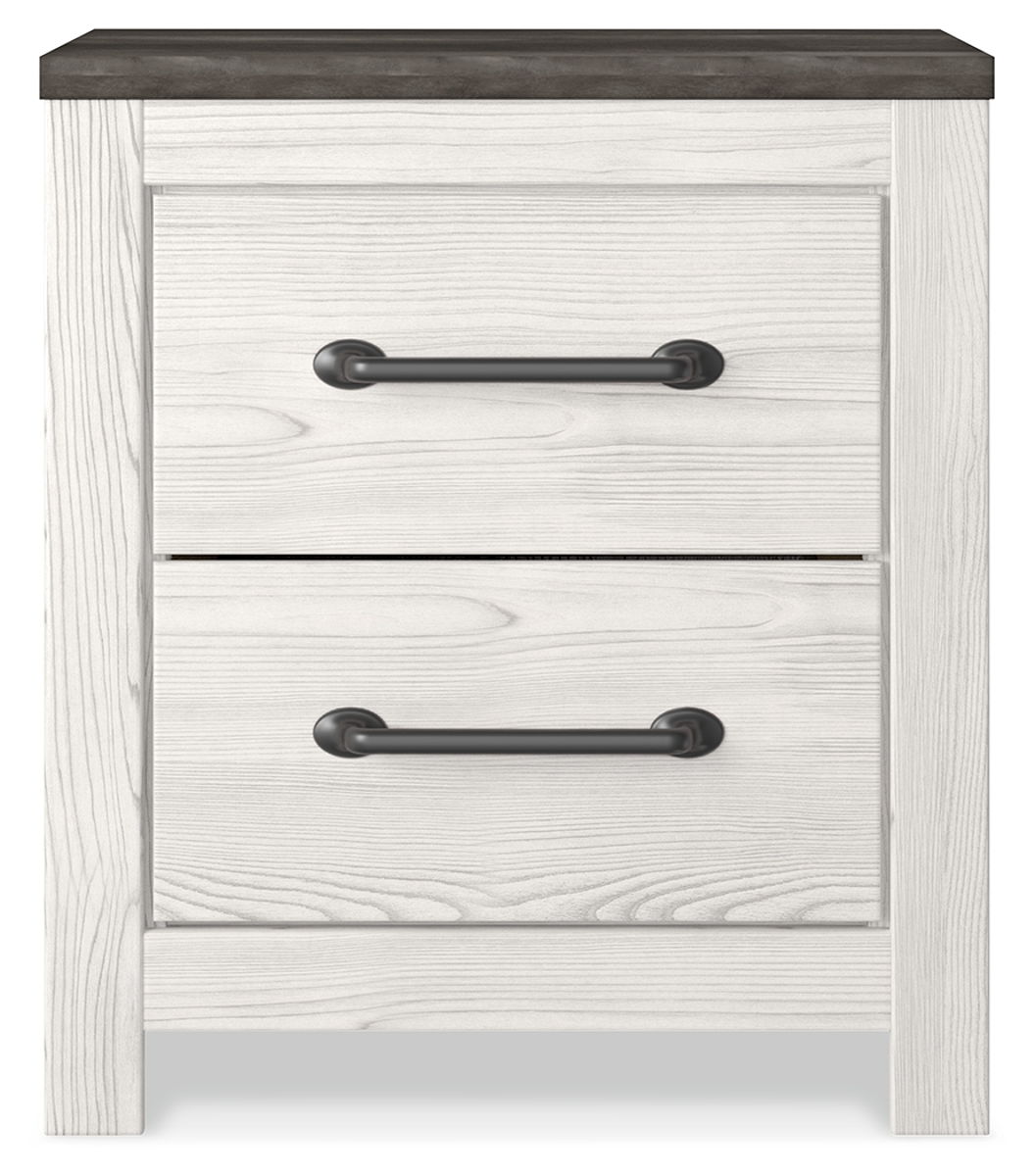 Gerridan - Two Drawer Night Stand - White / Gray - Image 3