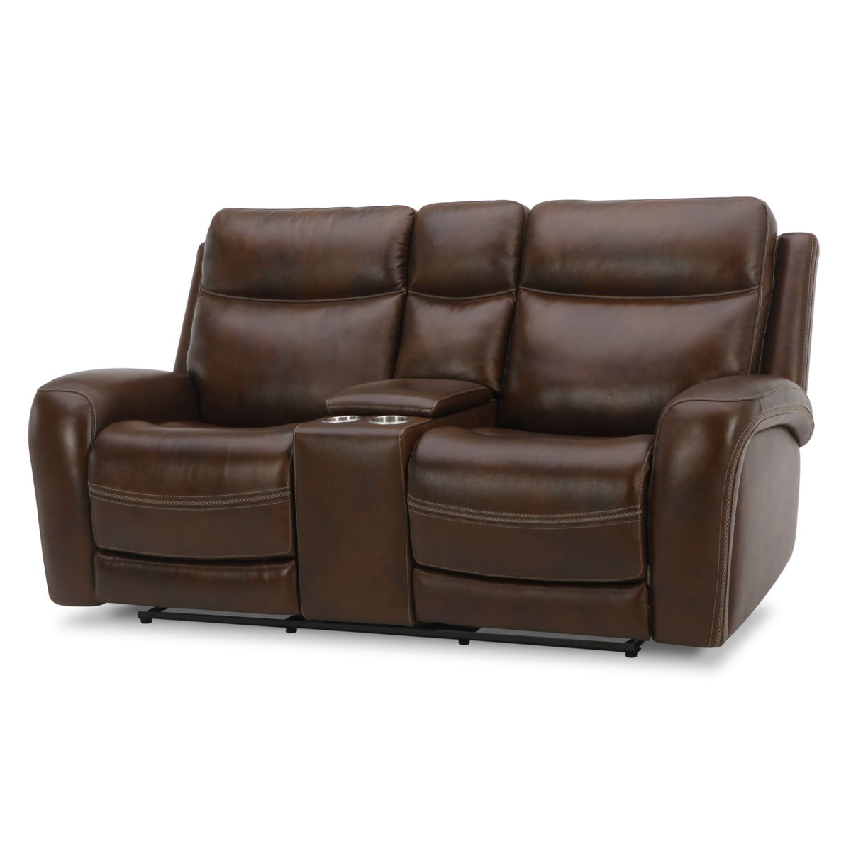 Blair - Loveseat With Console P2 & ZG - Cognac - Image 4