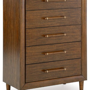 Lyncott - Five Drawer Chest - Brown