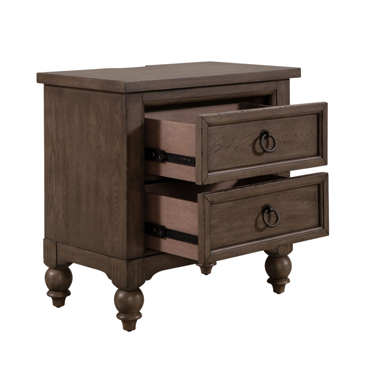 Americana Farmhouse - 2 Drawer Night Stand With Charging Station - Image 10