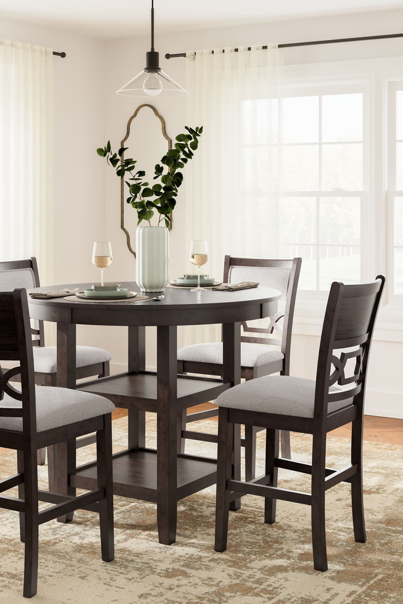 Langwest - Dining Room Counter Table Set (Set of 5) - Brown - Image 5
