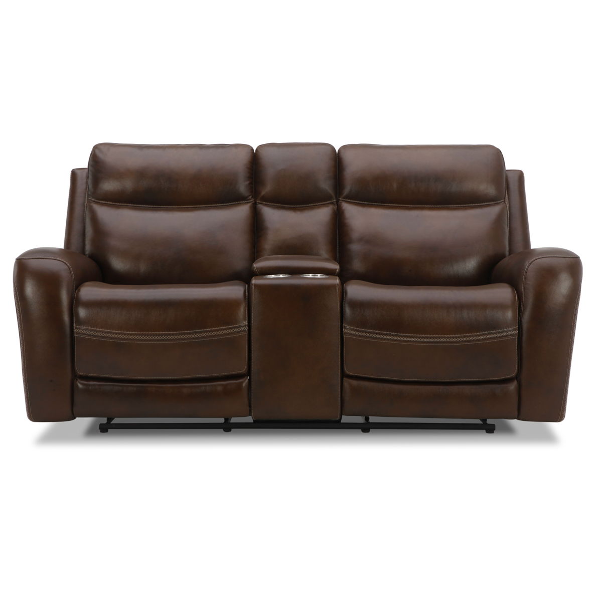 Blair - Loveseat With Console P2 & ZG - Cognac - Image 6