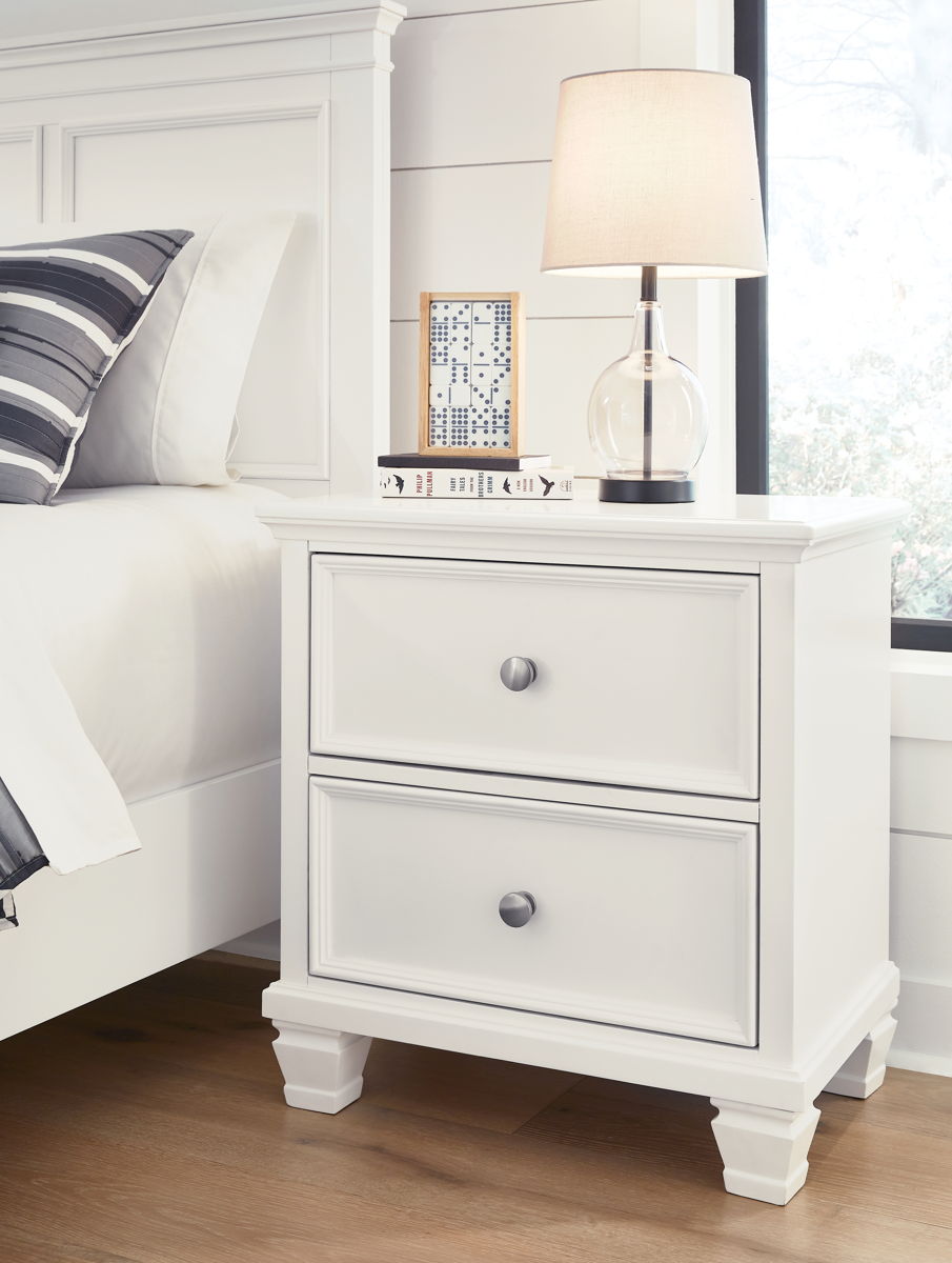 Fortman - Two Drawer Night Stand - White - Image 10