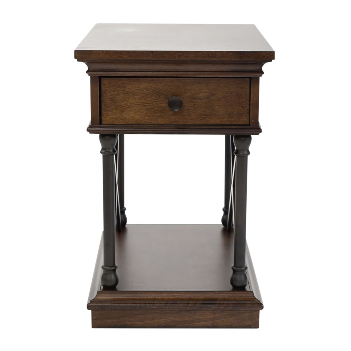 Tribeca - Drawer Chair Side Table - Cordovian Brown - Image 3