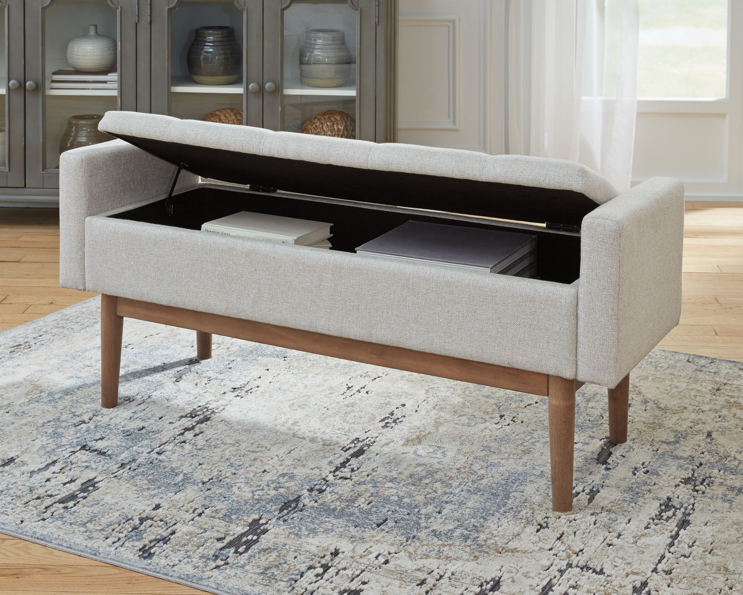 Briarson - Storage Bench - Beige / Brown - Image 4