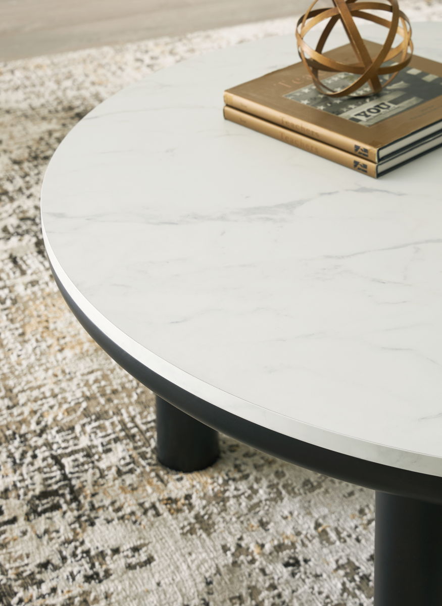 Xandrum - Occasional Table Set (Set of 3) - Black / White - Image 2