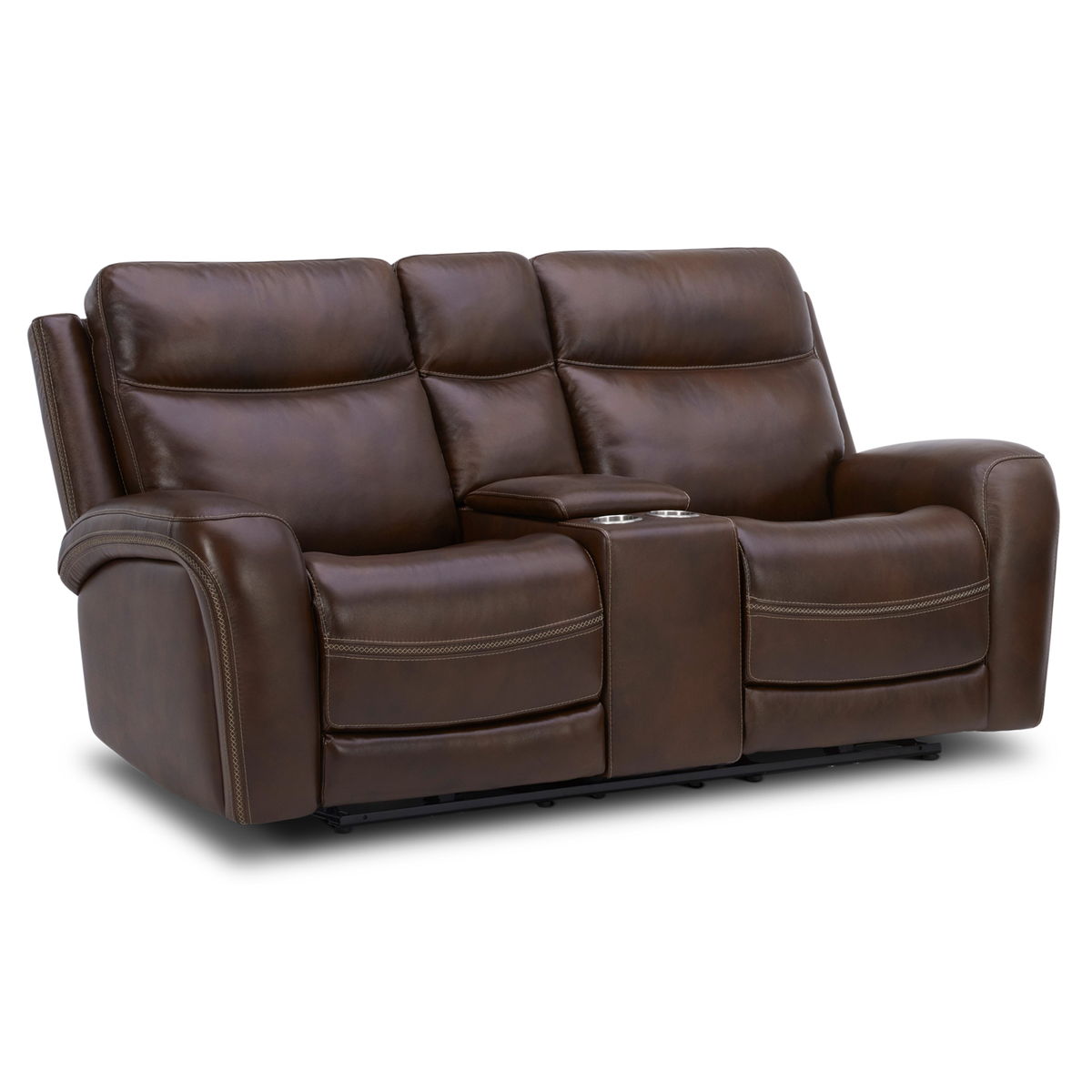 Blair - Loveseat With Console P2 & ZG - Cognac - Image 5