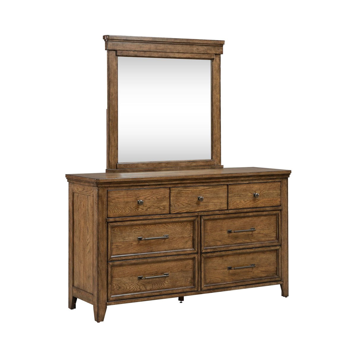 Carolina Park - Dresser & Mirror - Amber Brown - Image 7
