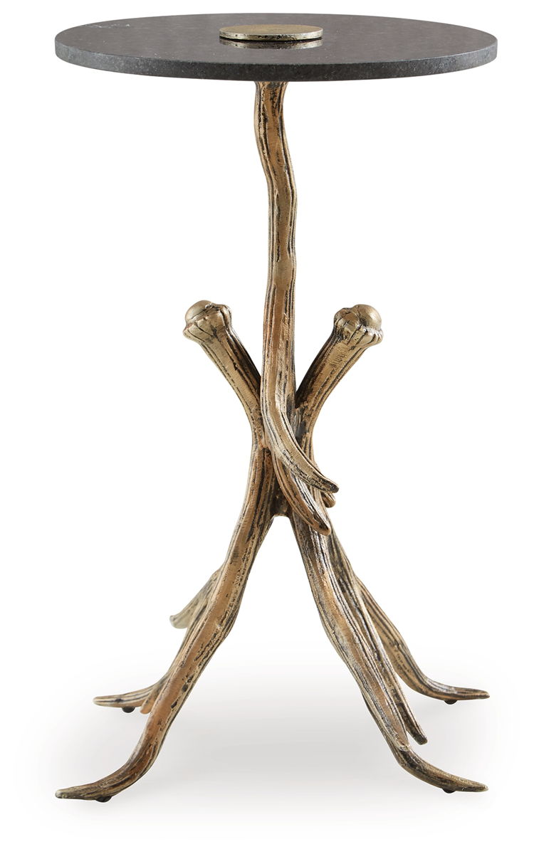 Lemkins - Accent Table - Black / Antique Gold Finish - Image 3