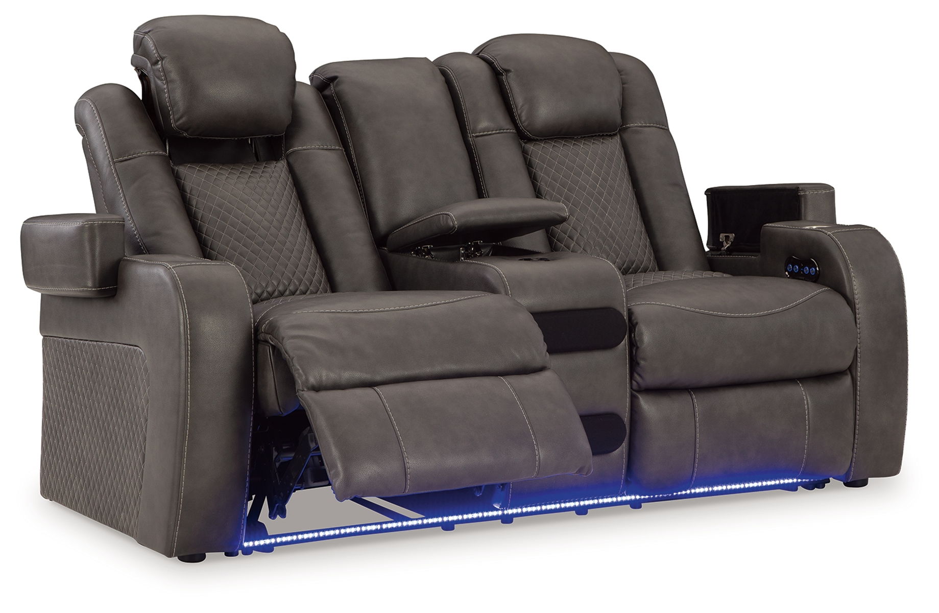 Fyne-dyme - Power Reclining Loveseat With Console/Adj Hdrst - Image 20