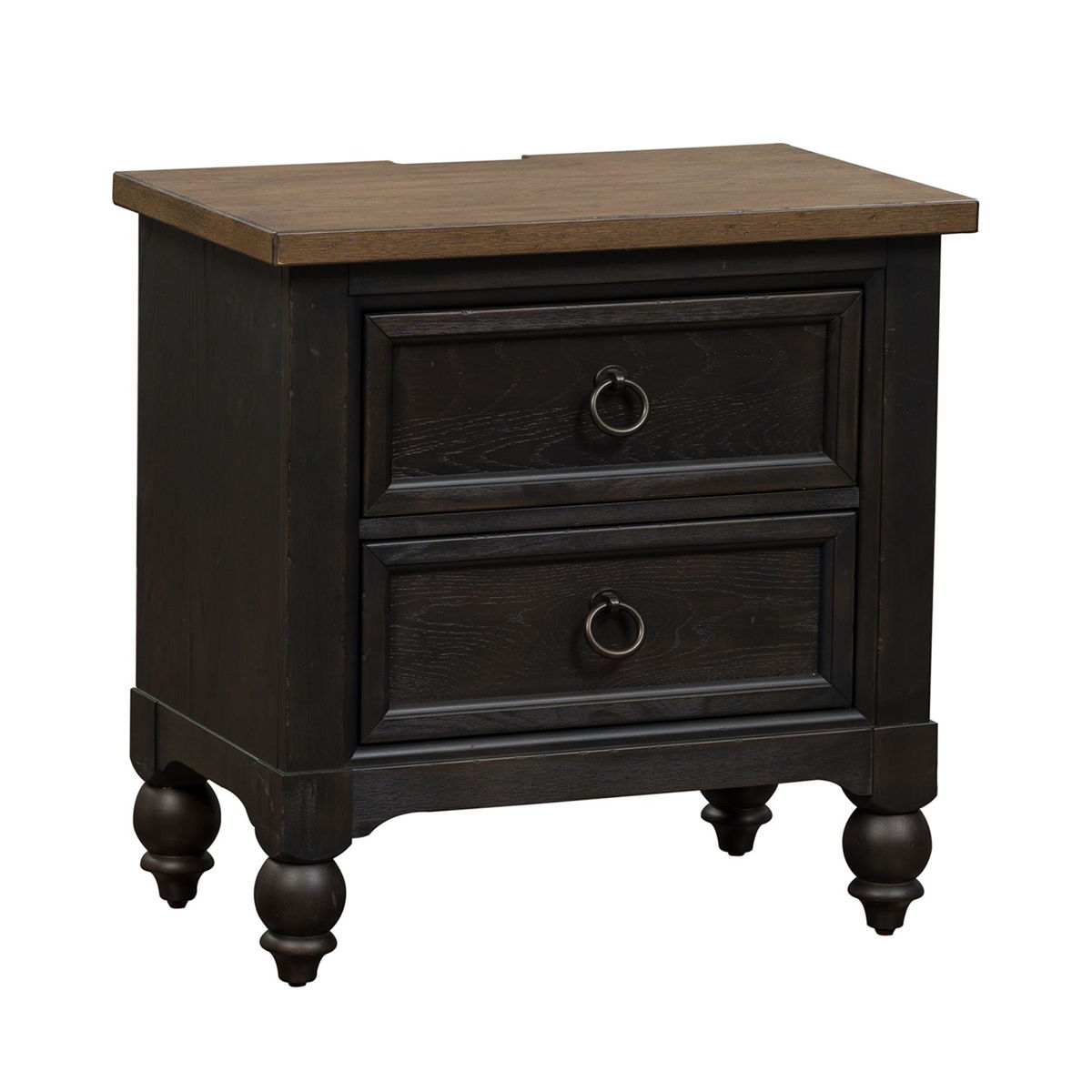 Americana Farmhouse - 2 Drawer Night Stand With Charging Station - Image 2