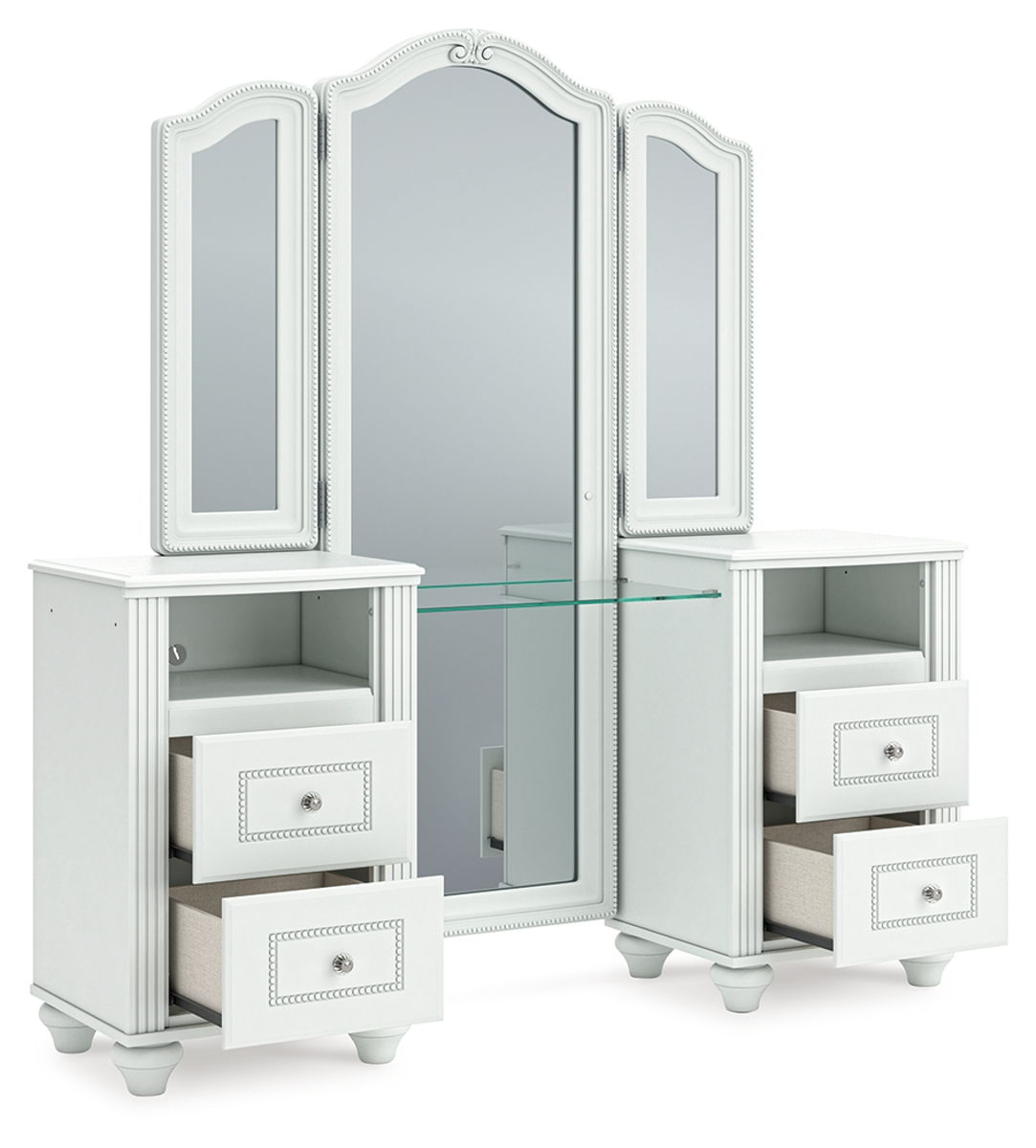Kozlani - Vanity With Mirror - White - Image 4