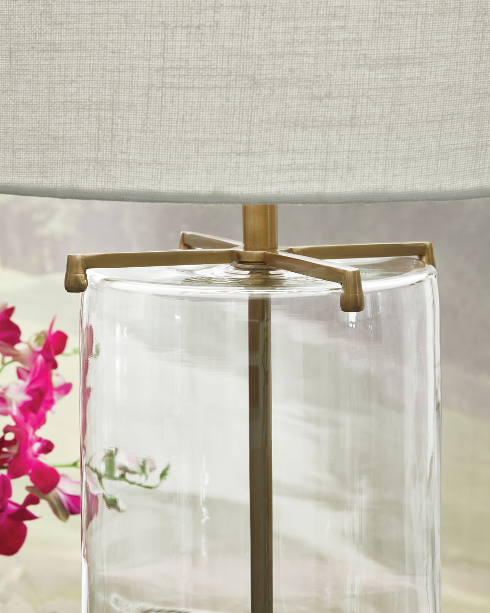 Gizeh - Glass Table Lamp - Clear / Gold Finish - Image 3