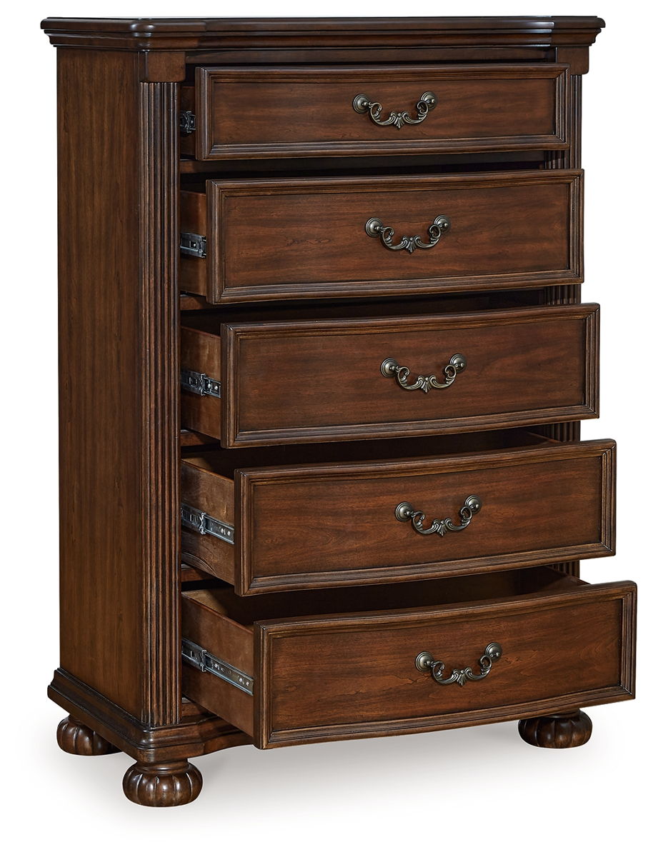 Lavinton - Five Drawer Chest - Brown - Image 4