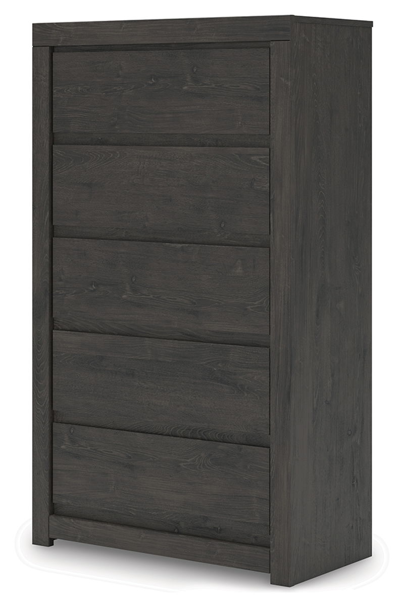 Fraluna - Five Drawer Chest - Charcoal - Image 6
