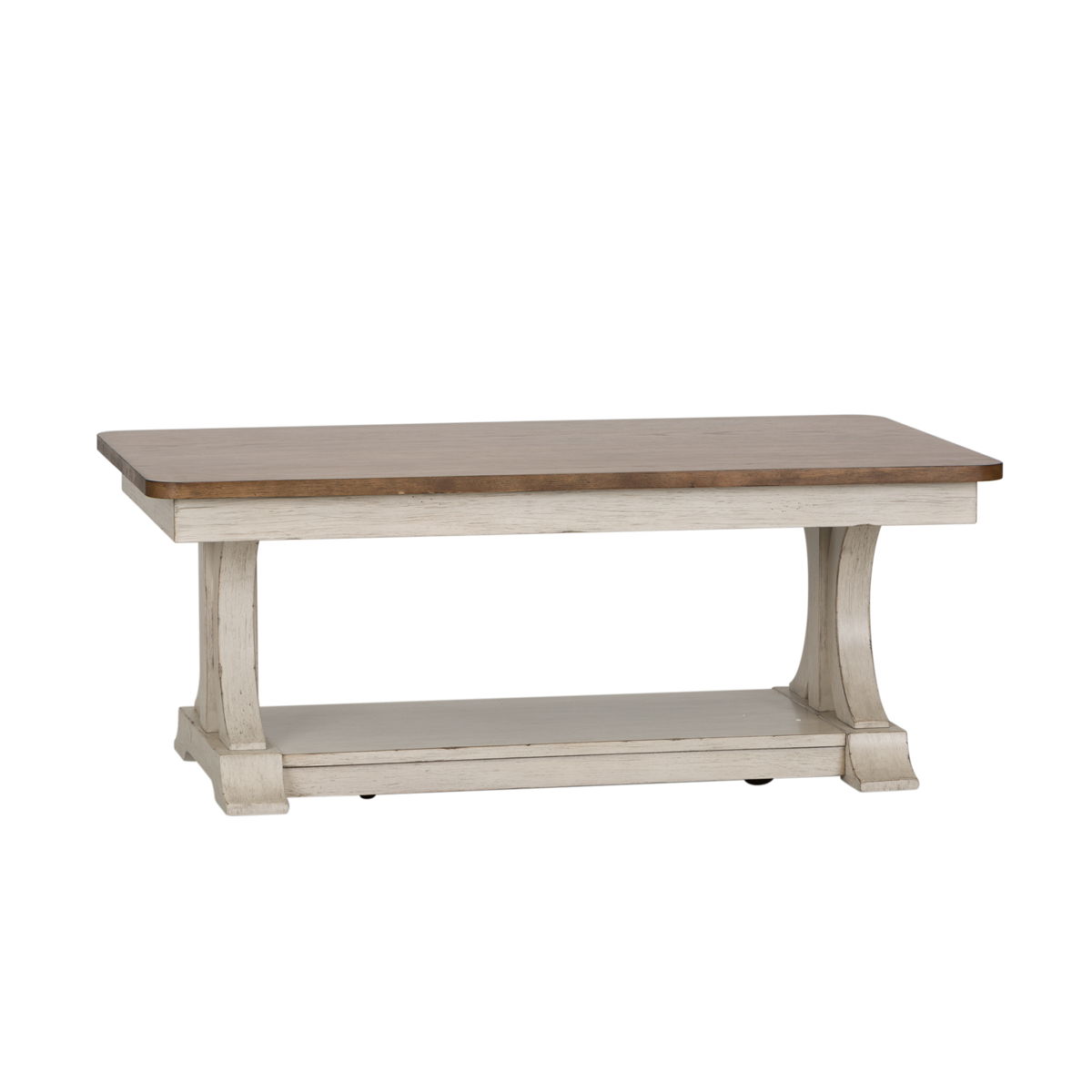 Farmhouse Reimagined - Rectangular Cocktail Table - White - Image 3