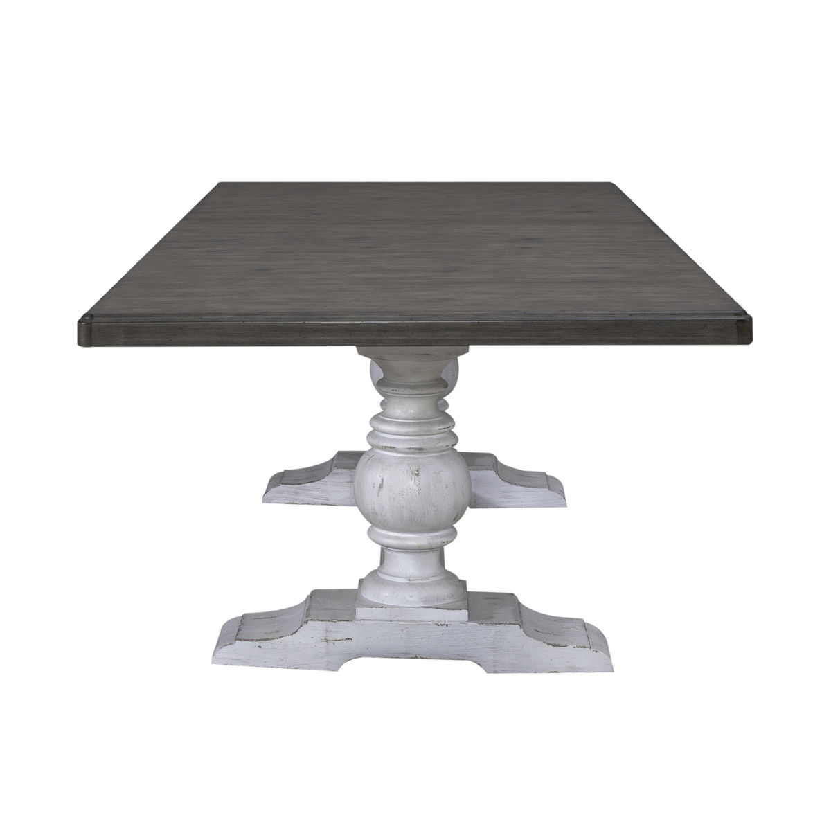 River Place - Trestle Table - Riverstone White & Tobacco - Image 5