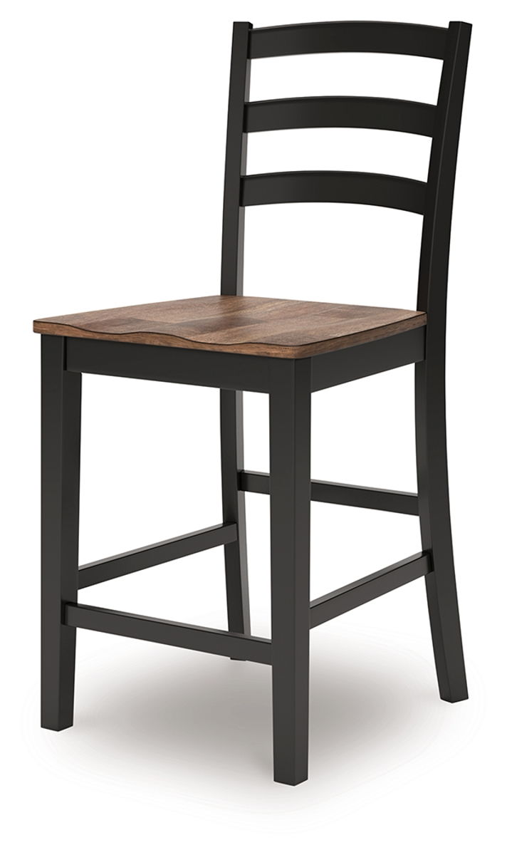Wildenauer - Barstool (Set of 2) - Brown / Black - Image 6