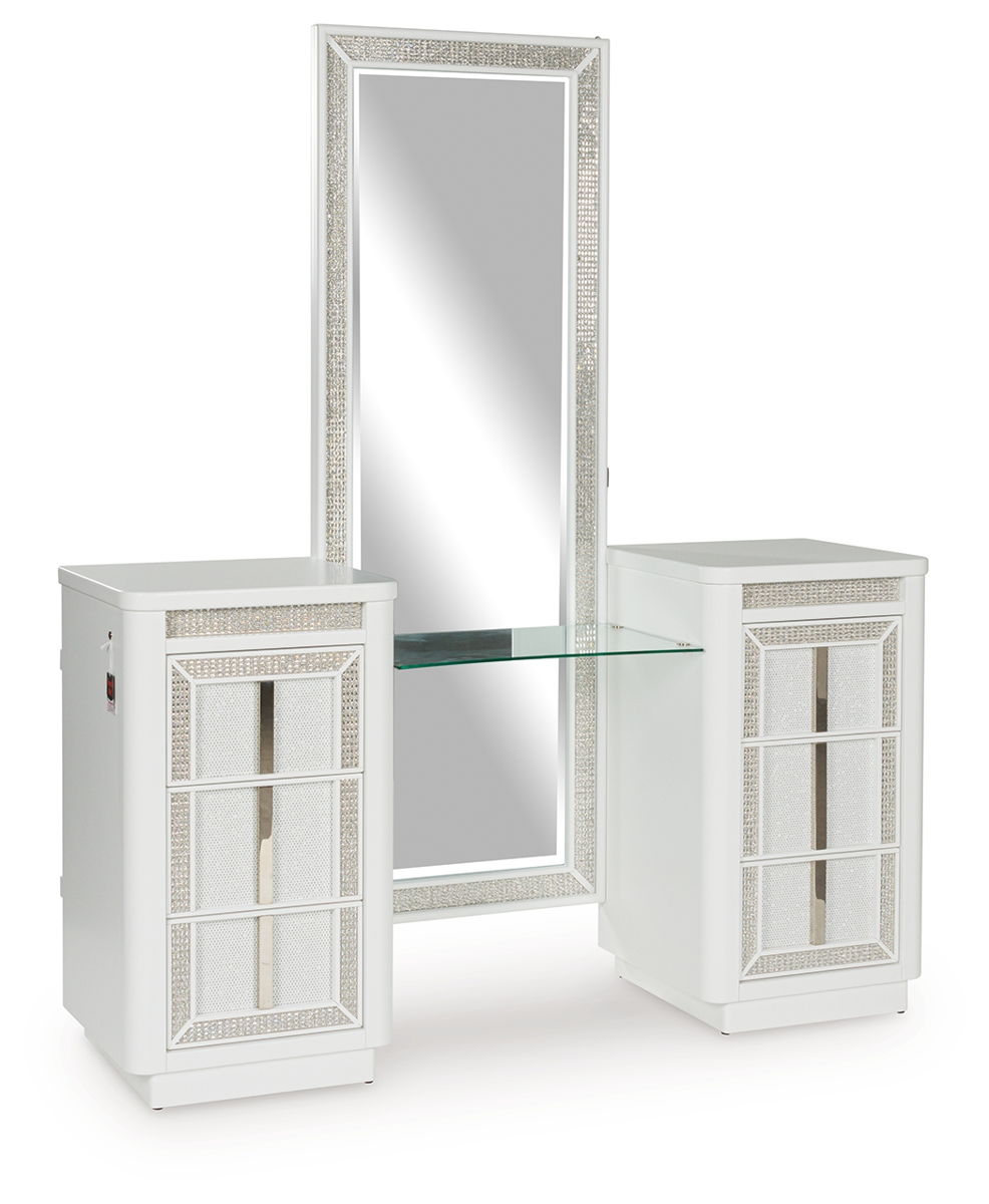 Chalanna - Vanity With Mirror - White