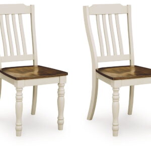 Wirloni - Dining Room Side Chair (Set of 2) - Antique White / Brown