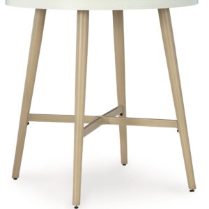 Seton Creek - Round Bar Table With Umbrella Option - Beige