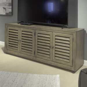 Aspen Sky - 78" TV Console - Weathered Saddle Brown