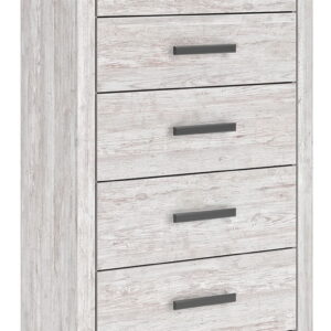 Cayboni - Five Drawer Chest - Whitewash