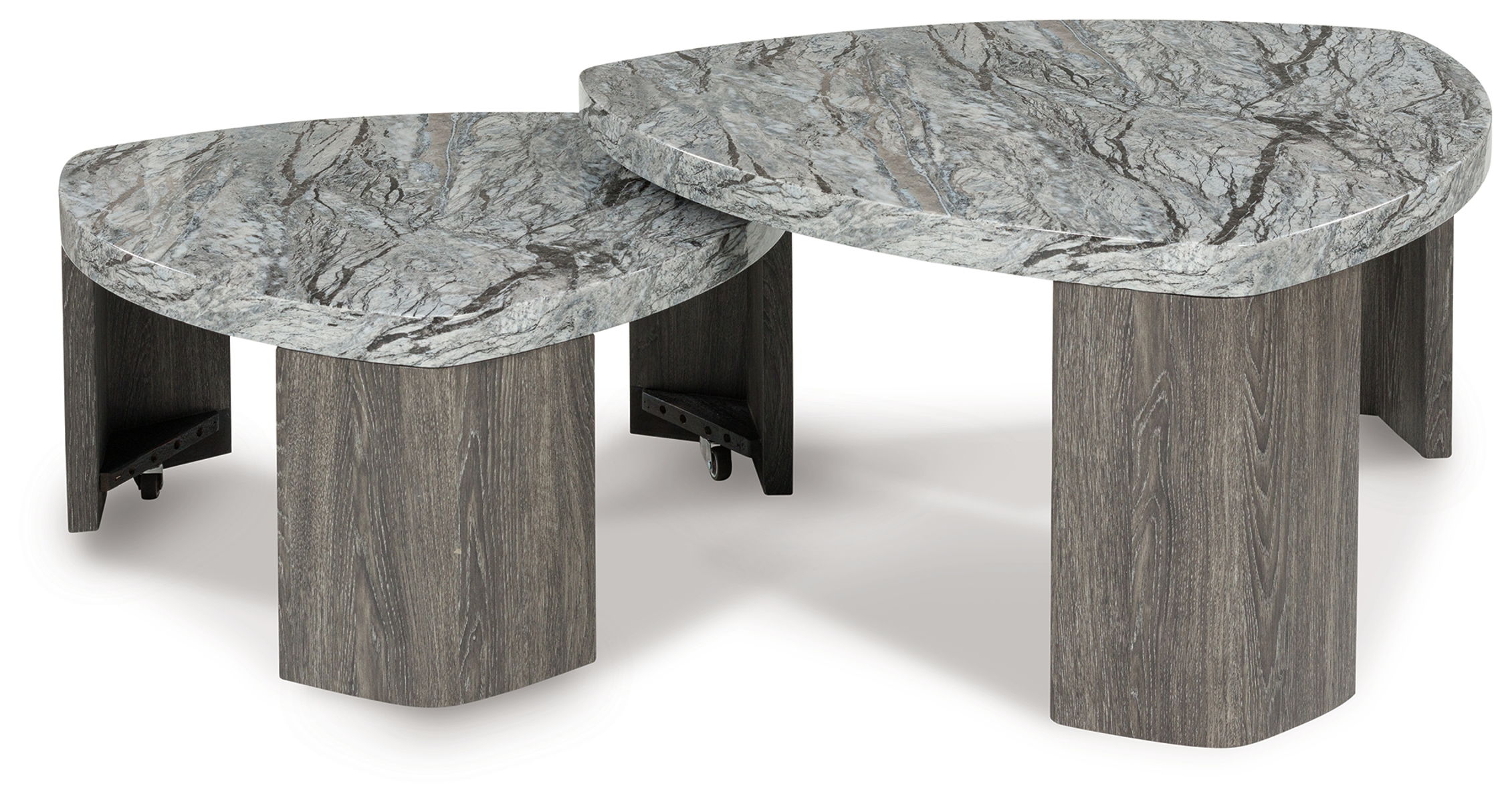 Surmour - Stacked Cocktail Table - Gray / Brown - Image 6