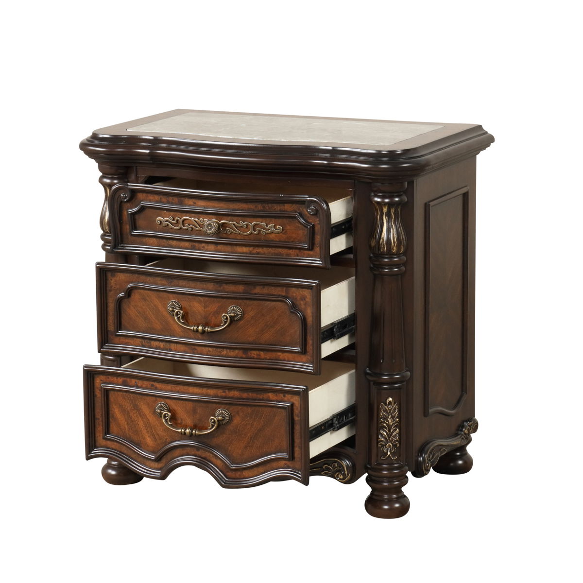 Bella Notte - Nightstand - Mahogany Brown - Image 8