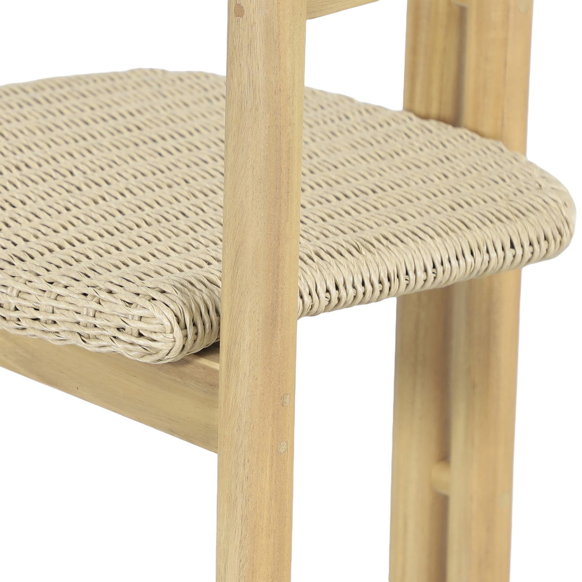 Sedona - Wood And Wicker Patio Dining Chair (Set of 2) - Natural / Brown - Image 9